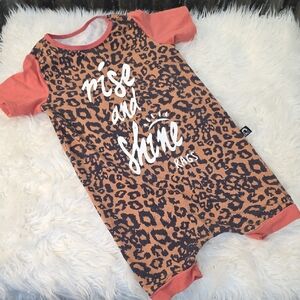 Rags to Raches Leopard Print Bodysuit - Burnt Orange and Black